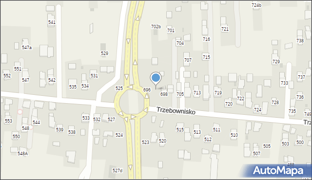 Trzebownisko, Trzebownisko, 697, mapa Trzebownisko