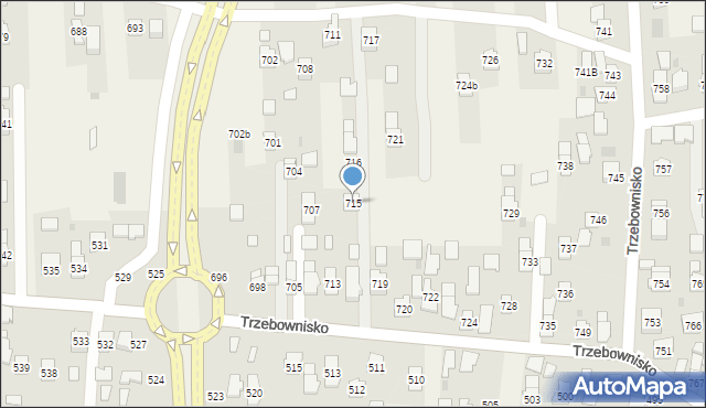 Trzebownisko, Trzebownisko, 715, mapa Trzebownisko