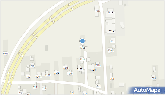 Trzebownisko, Trzebownisko, 731B, mapa Trzebownisko