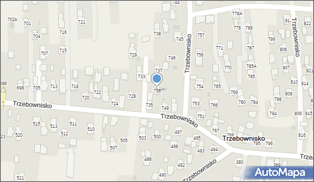 Trzebownisko, Trzebownisko, 736, mapa Trzebownisko