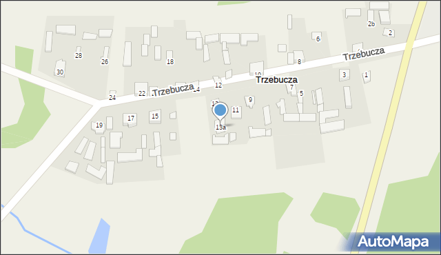 Trzebucza, Trzebucza, 13a, mapa Trzebucza