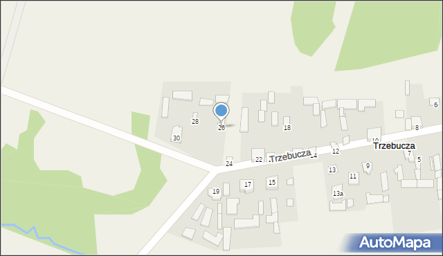 Trzebucza, Trzebucza, 26, mapa Trzebucza