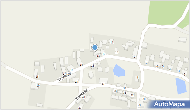 Trzebule, Trzebule, 14a, mapa Trzebule