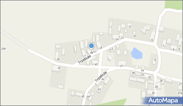 Trzebule, Trzebule, 16, mapa Trzebule