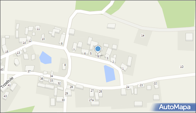 Trzebule, Trzebule, 4, mapa Trzebule