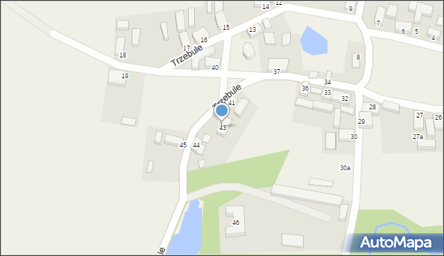 Trzebule, Trzebule, 43, mapa Trzebule