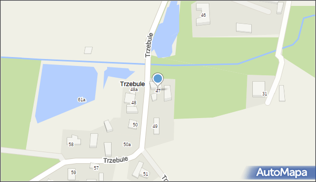 Trzebule, Trzebule, 47, mapa Trzebule