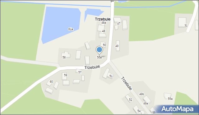 Trzebule, Trzebule, 50a, mapa Trzebule