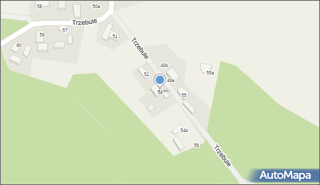 Trzebule, Trzebule, 54, mapa Trzebule