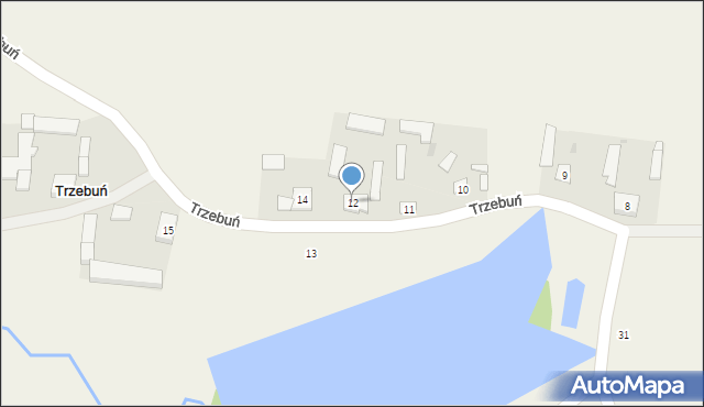 Trzebuń, Trzebuń, 12, mapa Trzebuń