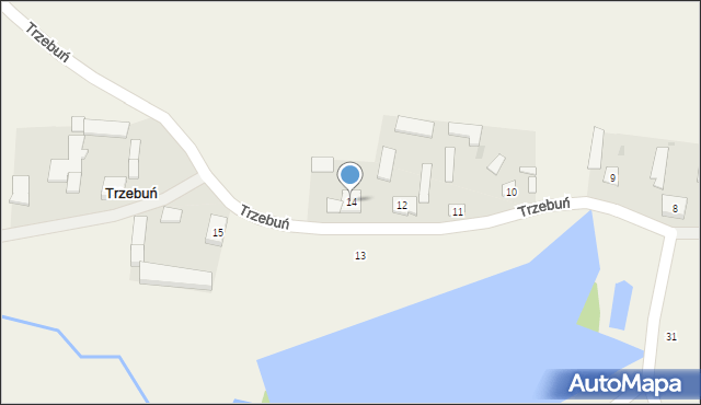 Trzebuń, Trzebuń, 14, mapa Trzebuń