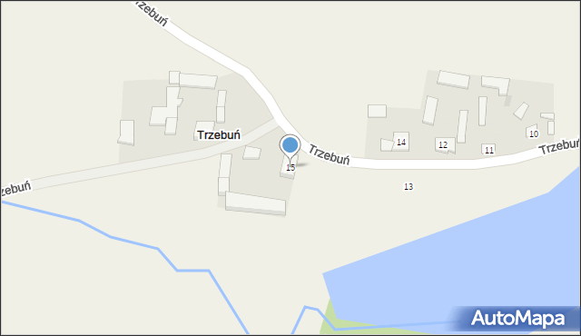 Trzebuń, Trzebuń, 15, mapa Trzebuń