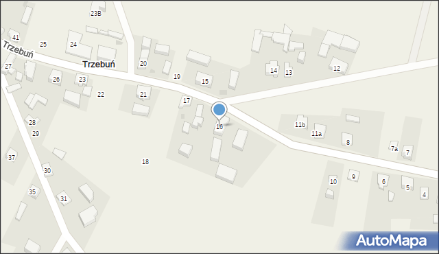 Trzebuń, Trzebuń, 16, mapa Trzebuń