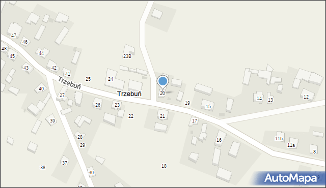 Trzebuń, Trzebuń, 20, mapa Trzebuń
