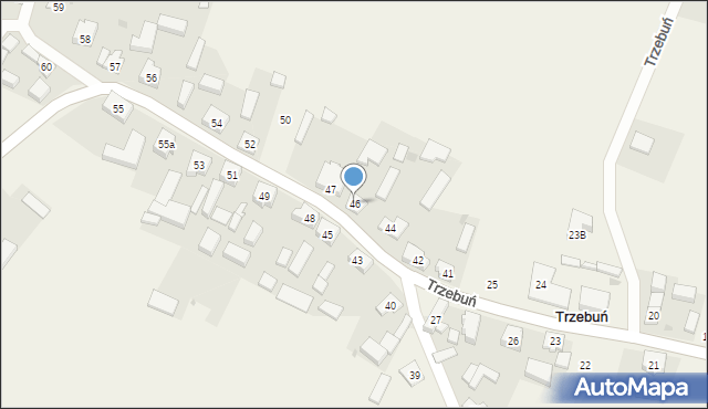 Trzebuń, Trzebuń, 46, mapa Trzebuń