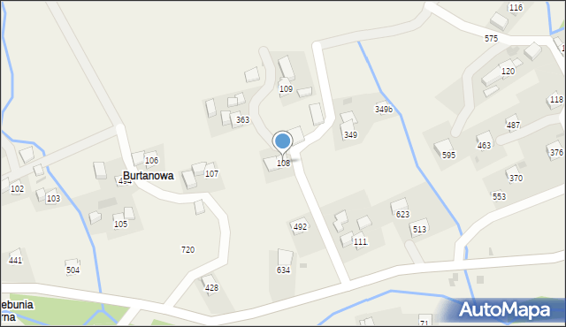 Trzebunia, Trzebunia, 108, mapa Trzebunia