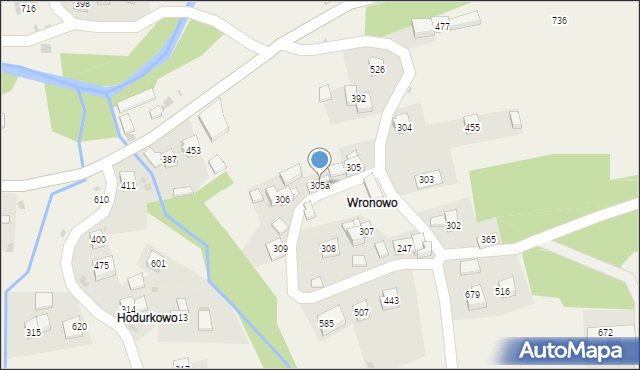 Trzebunia, Trzebunia, 305a, mapa Trzebunia