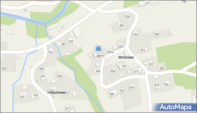 Trzebunia, Trzebunia, 306, mapa Trzebunia