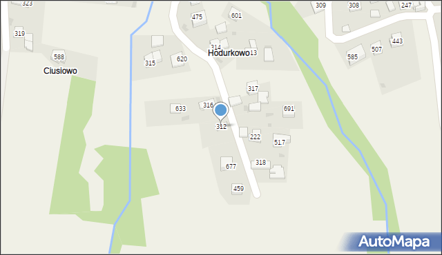 Trzebunia, Trzebunia, 312, mapa Trzebunia