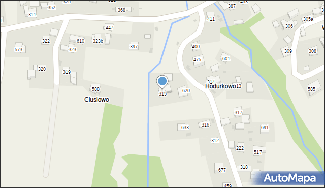 Trzebunia, Trzebunia, 315, mapa Trzebunia