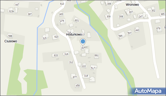 Trzebunia, Trzebunia, 317, mapa Trzebunia