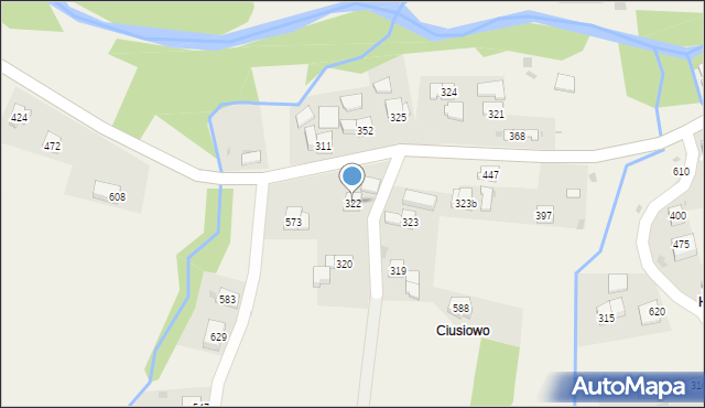 Trzebunia, Trzebunia, 322, mapa Trzebunia