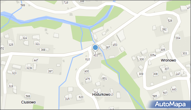 Trzebunia, Trzebunia, 411, mapa Trzebunia