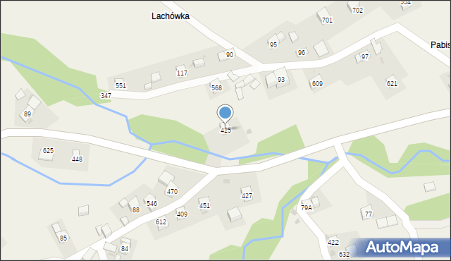 Trzebunia, Trzebunia, 425, mapa Trzebunia