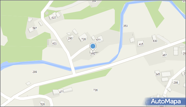 Trzebunia, Trzebunia, 442, mapa Trzebunia