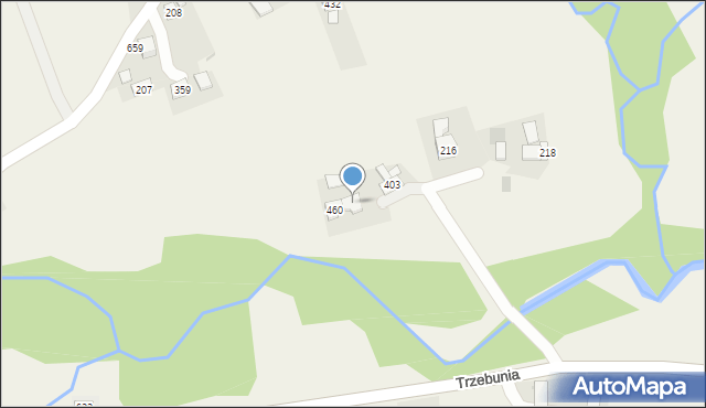 Trzebunia, Trzebunia, 461, mapa Trzebunia