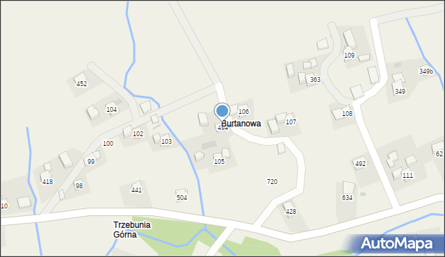 Trzebunia, Trzebunia, 494, mapa Trzebunia