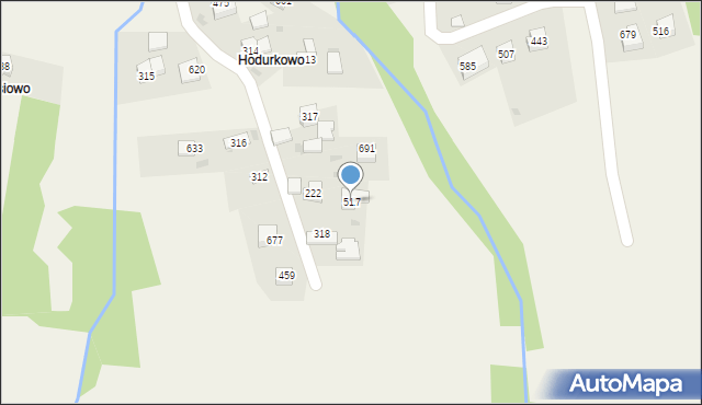 Trzebunia, Trzebunia, 517, mapa Trzebunia