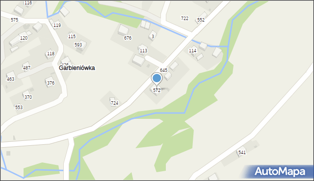 Trzebunia, Trzebunia, 572, mapa Trzebunia