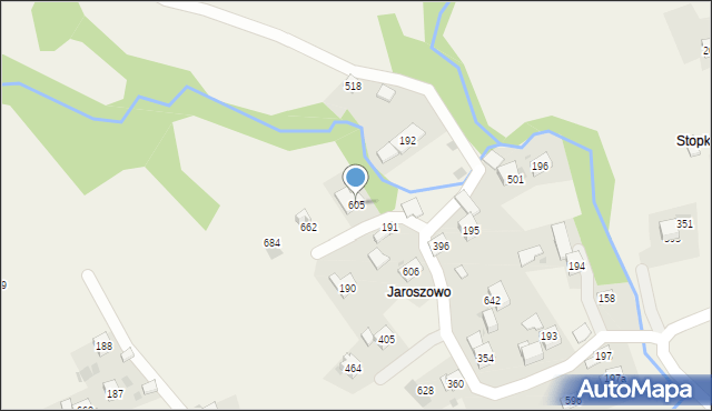 Trzebunia, Trzebunia, 605, mapa Trzebunia