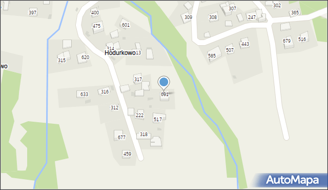 Trzebunia, Trzebunia, 691, mapa Trzebunia