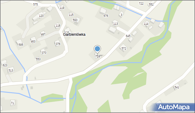 Trzebunia, Trzebunia, 724, mapa Trzebunia