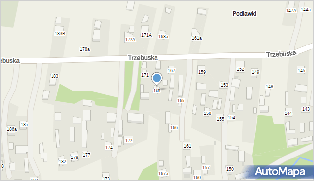 Trzebuska, Trzebuska, 168, mapa Trzebuska