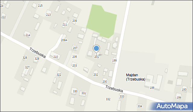 Trzebuska, Trzebuska, 201a, mapa Trzebuska