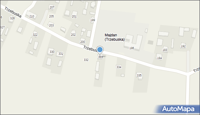 Trzebuska, Trzebuska, 333, mapa Trzebuska