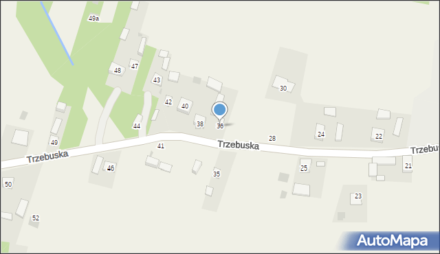 Trzebuska, Trzebuska, 36, mapa Trzebuska