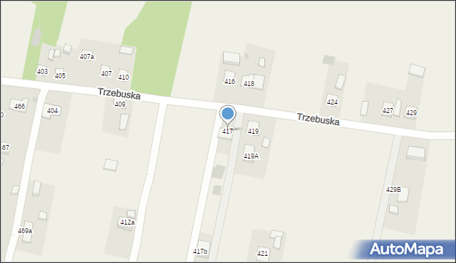 Trzebuska, Trzebuska, 417, mapa Trzebuska