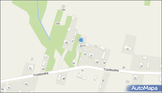 Trzebuska, Trzebuska, 43, mapa Trzebuska