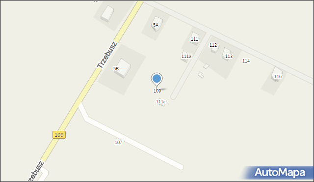 Trzebusz, Trzebusz, 109, mapa Trzebusz