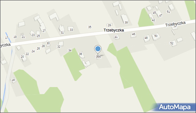 Trzebyczka, Trzebyczka, 36A, mapa Trzebyczka