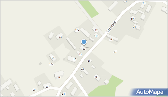 Trzechel, Trzechel, 12, mapa Trzechel