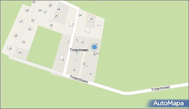 Trzechowo, Trzechowo, 11, mapa Trzechowo
