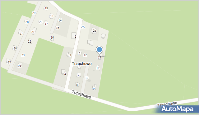 Trzechowo, Trzechowo, 13, mapa Trzechowo
