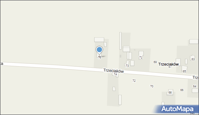 Trzeciaków, Trzeciaków, 76, mapa Trzeciaków