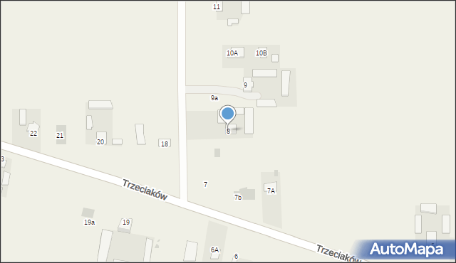 Trzeciaków, Trzeciaków, 8, mapa Trzeciaków