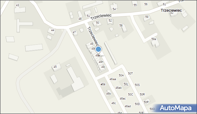 Trzeciewiec, Trzeciewiec, 49f, mapa Trzeciewiec